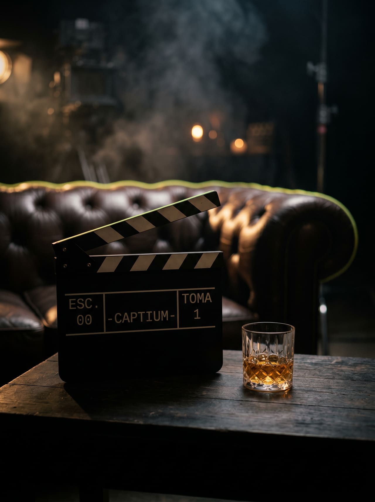 Prueba de cámara Captium — claqueta cinema-noir